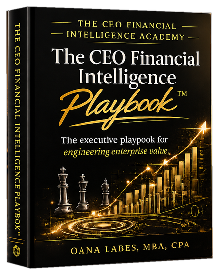 The CEO Financial Intelligence Playbook book mockup